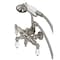 Kingston Brass CA21T8 3-3/8" Tub Wall Mount Clawfoot Tub Faucet with Hand Shower, Brushed Nickel CA21T8 - alternate 1